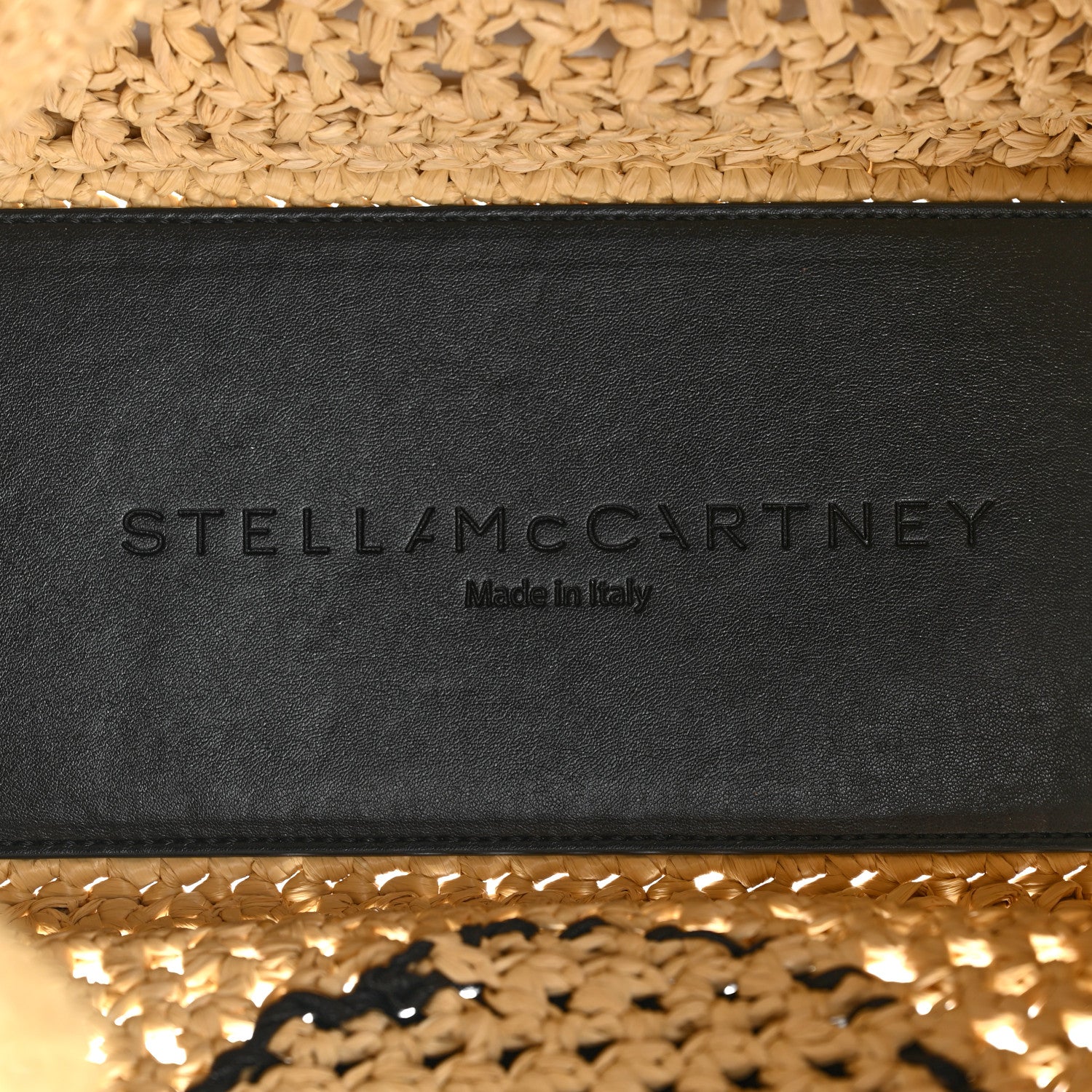 Stella McCartney Braided Raffia Eco Alter Napa Perforated Logo Crossbody Bag Natural 6 of 11