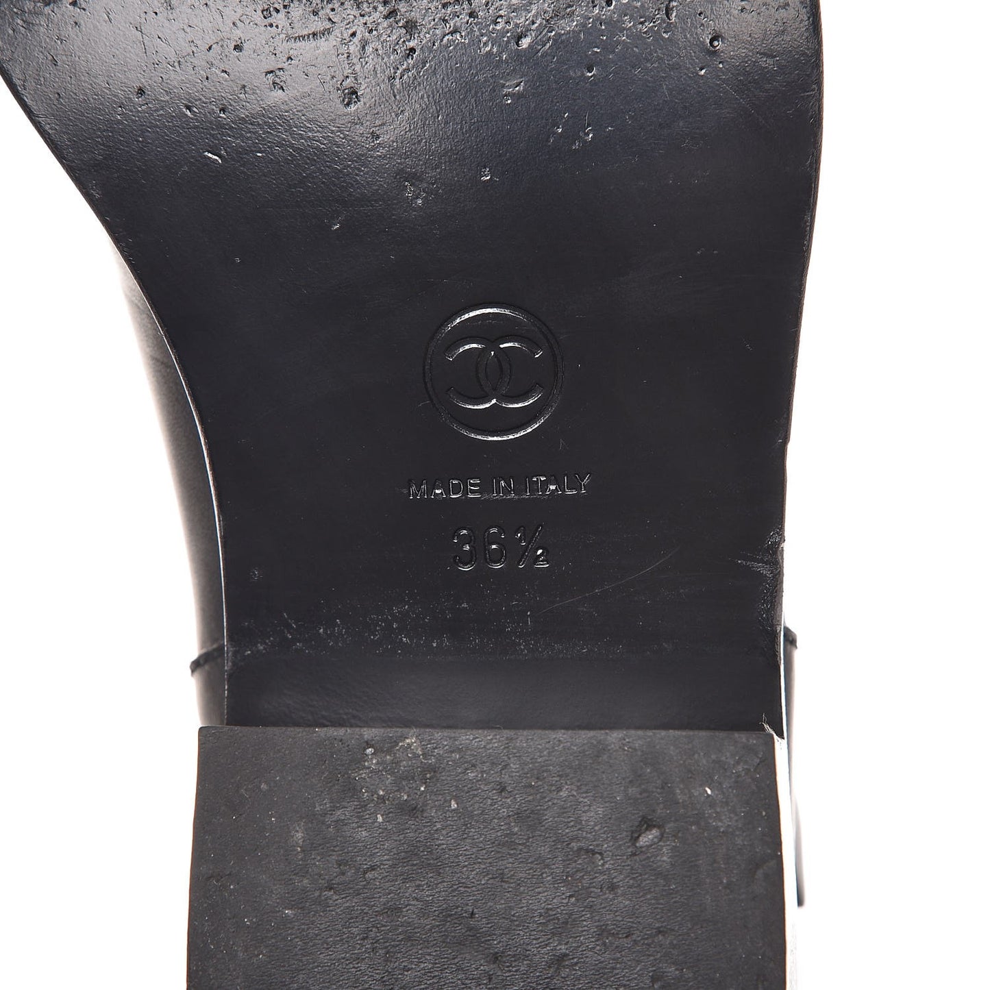 Calfskin Asymmetrical Mid Calf Boots 36.5 Black