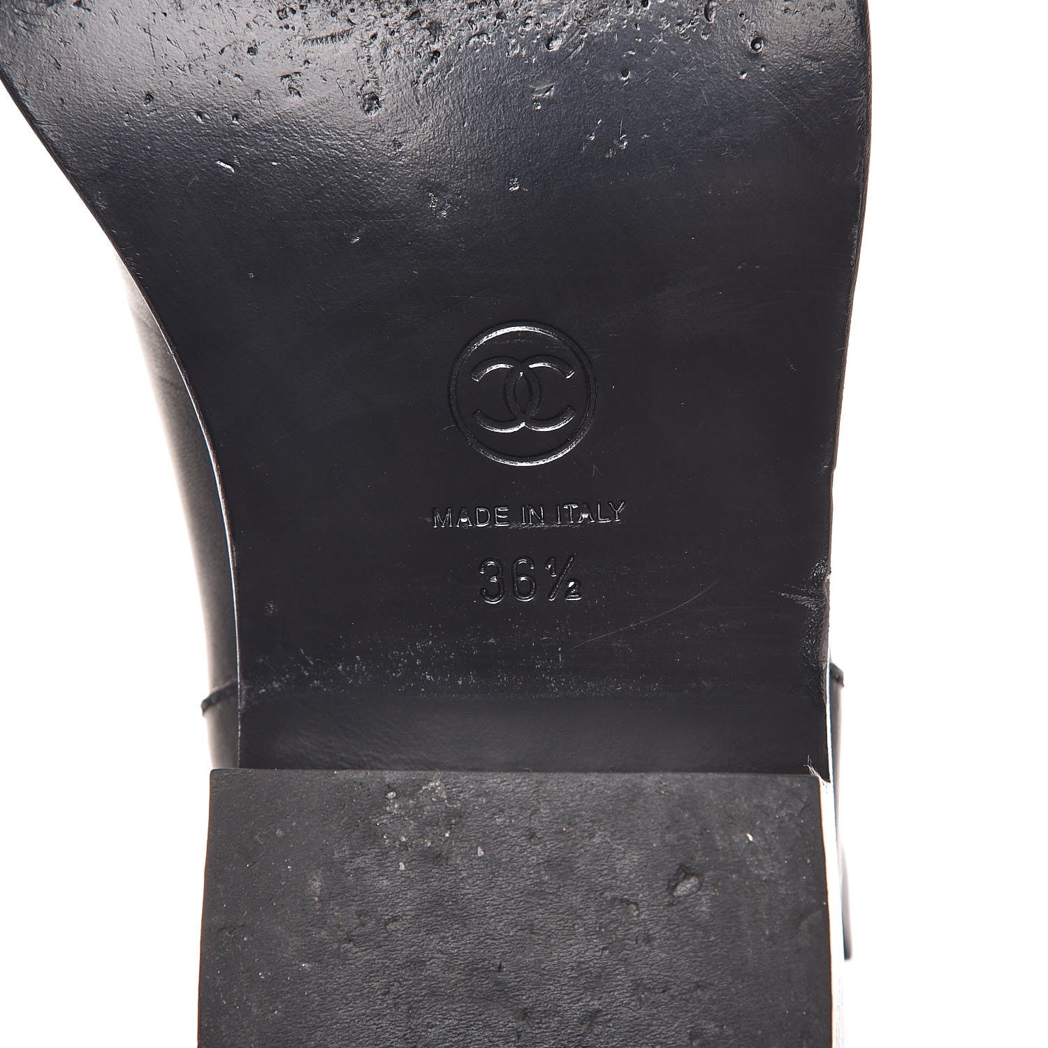 Chanel Calfskin Asymmetrical Mid Calf Boots 36.5 Black 8 of 10