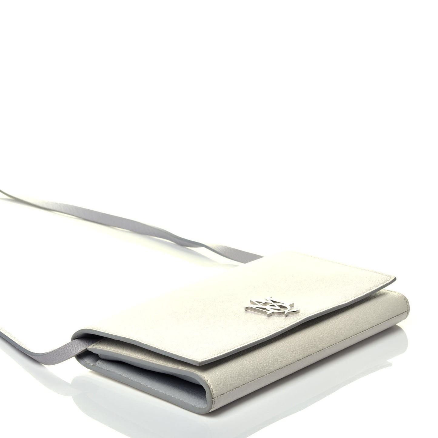 Calfskin Insignia Pouch White