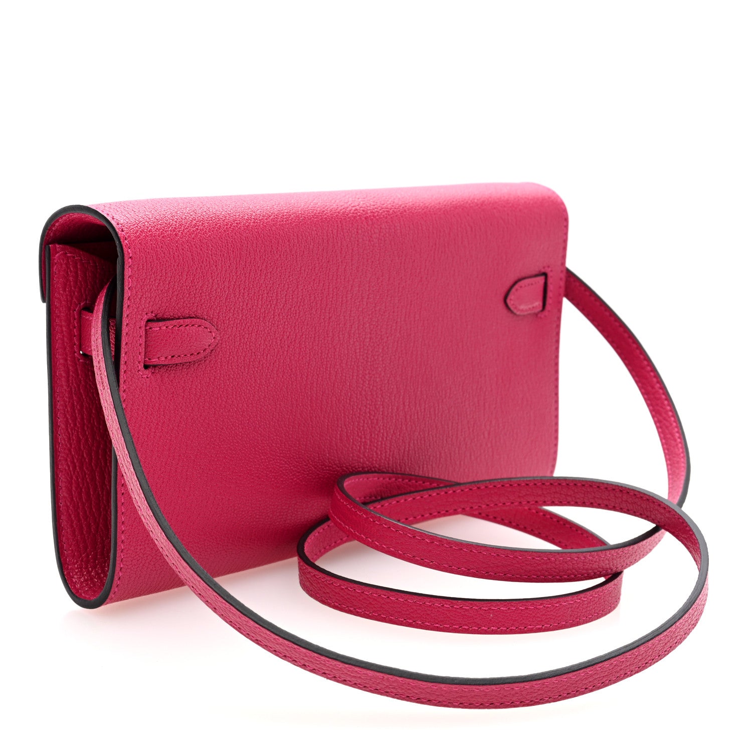 Hermes Chevre Mysore Kelly Wallet To Go Rose Mexico 3 of 11