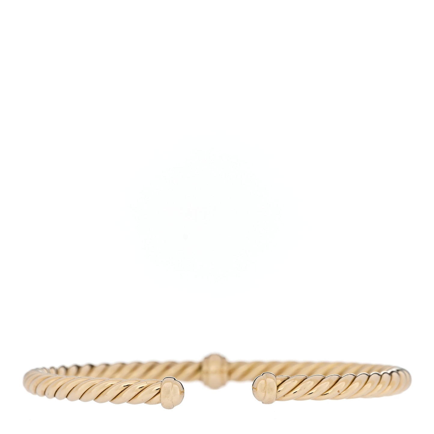 18K Yellow Gold Diamond 4mm Cablespira Single Station Bracelet