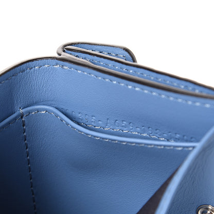 Fendi Vitello Liberty F is Fendi Bi-Color FF 1974 Embossed Micro Tri-Fold Envelope Wallet Maya Black Nebula 6 of 7