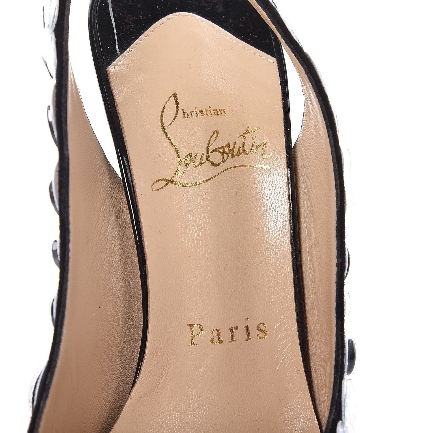 Christian Louboutin Patent Suede Deja Vu 150 Pumps 36 Black 9 of 12