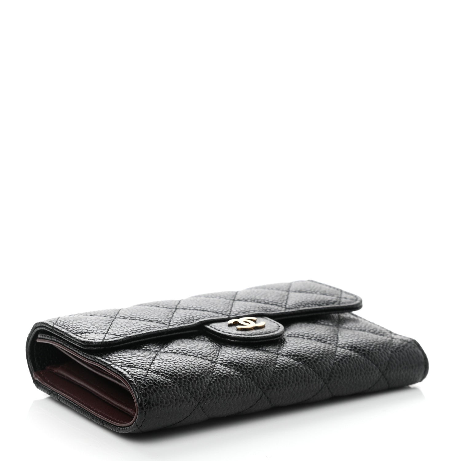 Chanel Caviar Quilted Medium Flap Wallet Black 4 of 9