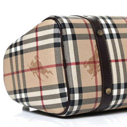 Burberry Haymarket Check Studded Bowler Brown 6 of 10