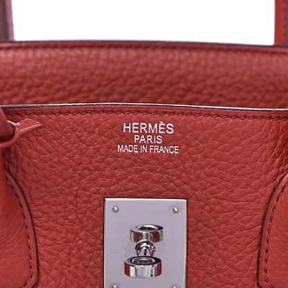 Hermes Taurillon Clemence Birkin 35 Rouge Venetian 32 of 46