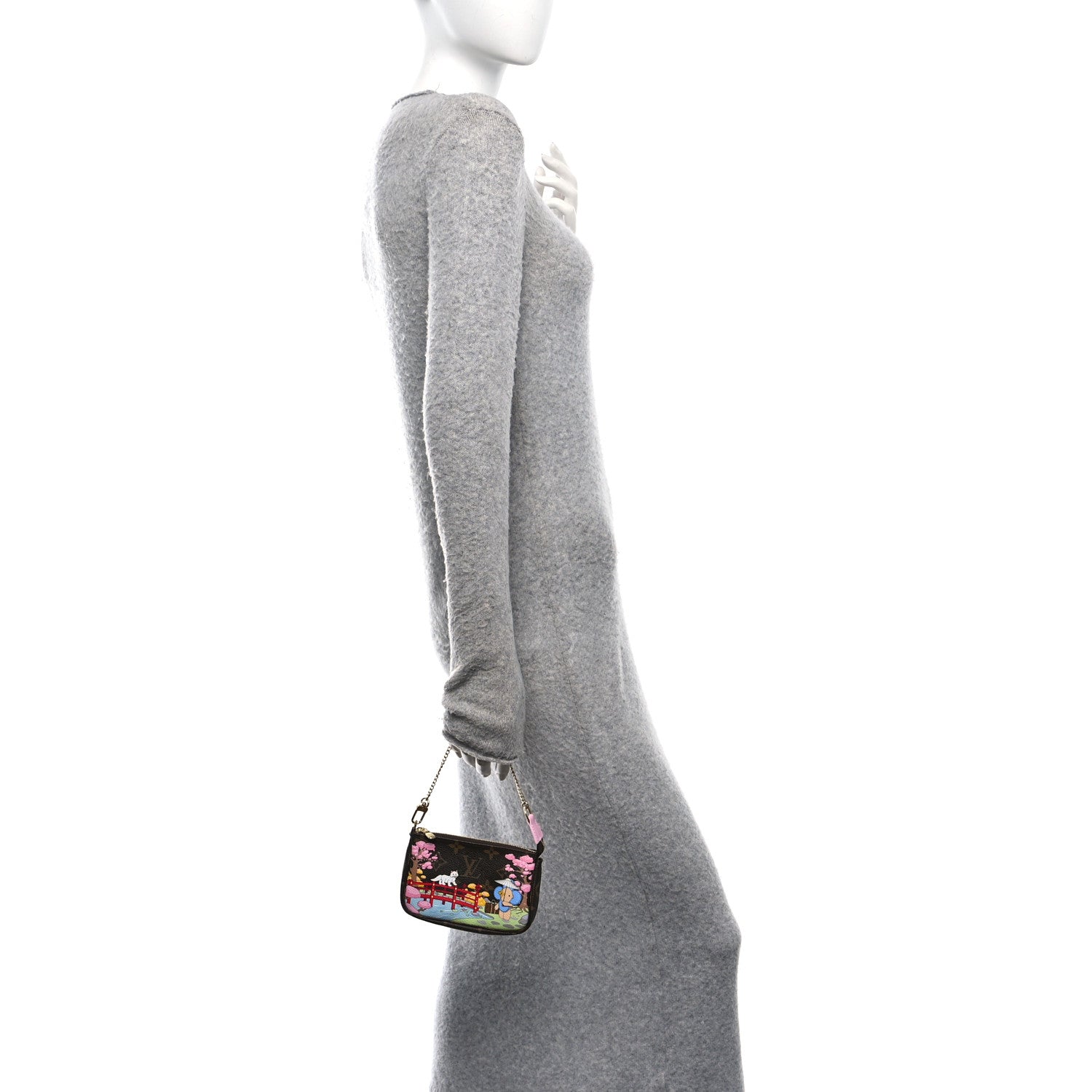 Louis Vuitton Monogram 2021 Christmas Animation Japanese Garden Mini Pochette Accessories Wisteria Pink 2 of 11