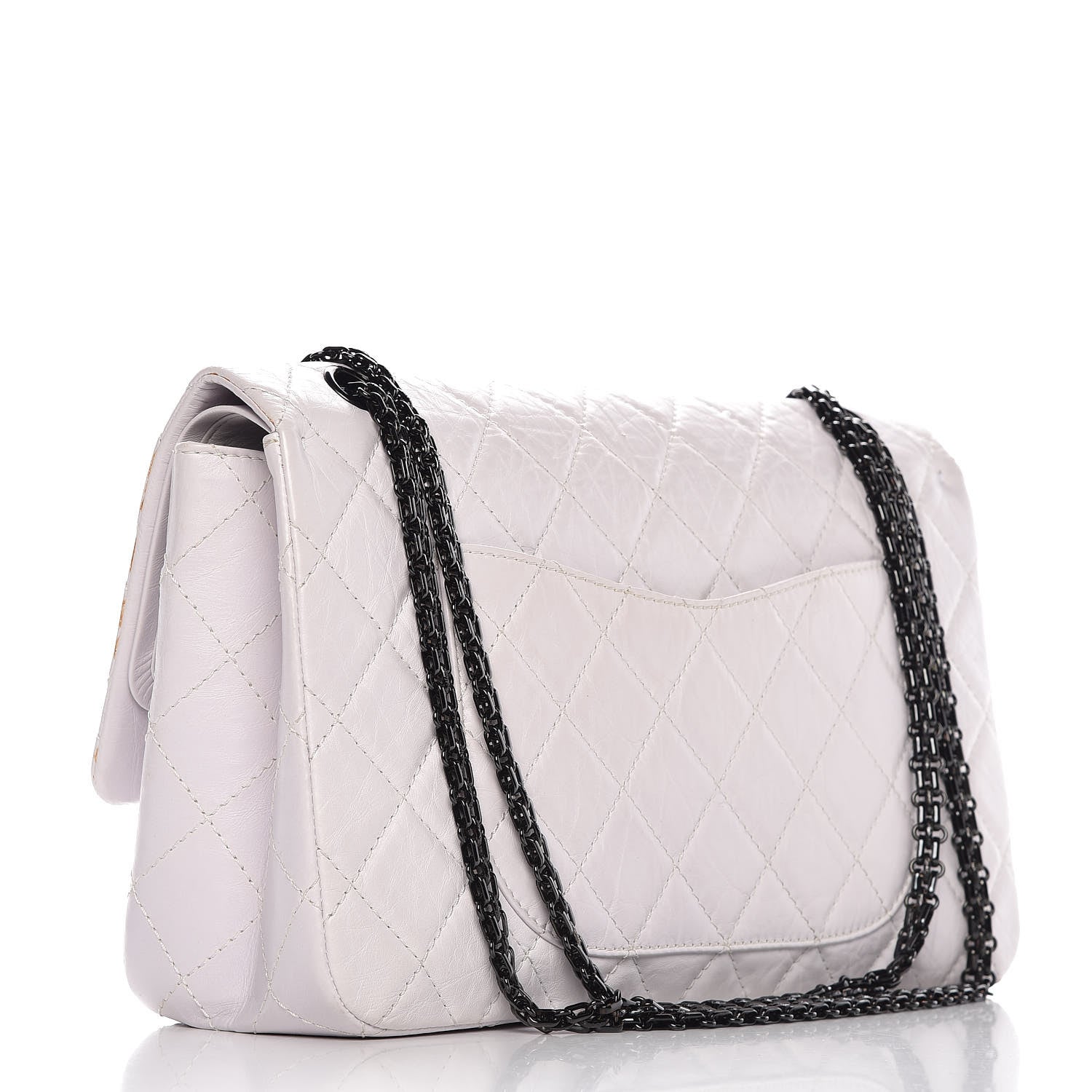Chanel Aged Calfskin Quilted 2.55 Reissue 227 Flap White 4 of 13