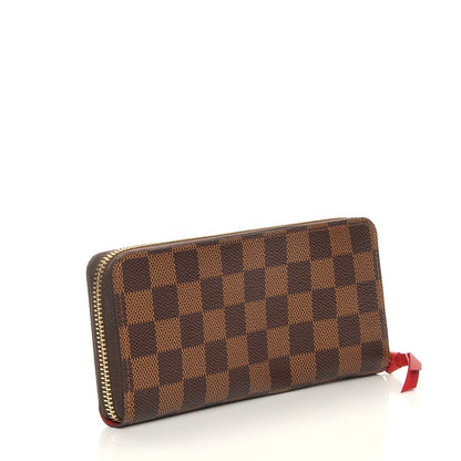 Louis Vuitton Damier Ebene Clemence Wallet Cherry 3 of 10