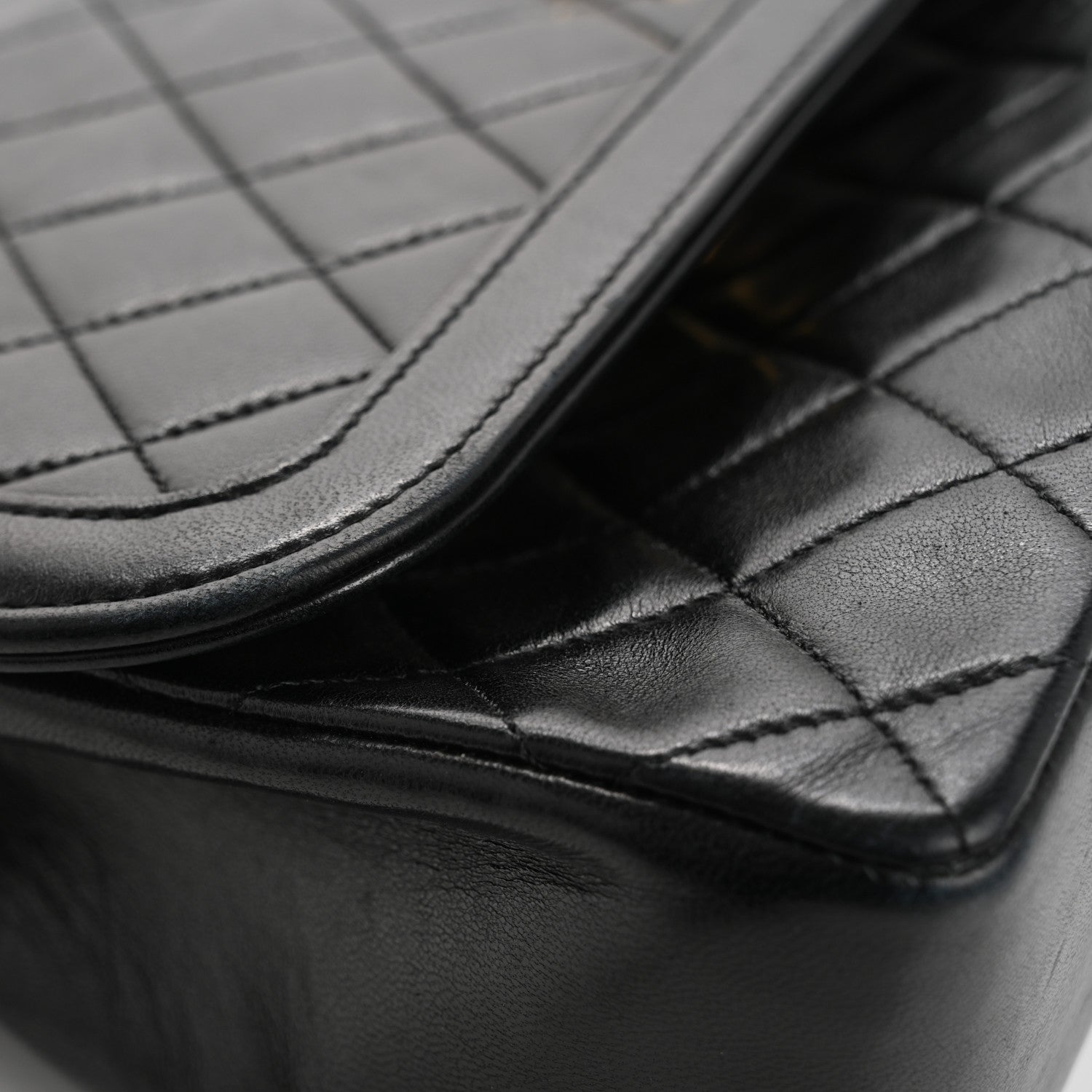 Chanel Lambskin Quilted Medium Single Flap Black 12 of 17