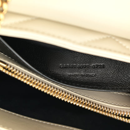 Saint Laurent Calfskin Y Quilted Monogram Small Loulou Chain Satchel Crema Soft 8 of 11