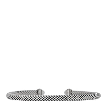 David Yurman Sterling Silver Diamond Cultured Pearl 4mm Cable Classics Bracelet 2 of 5
