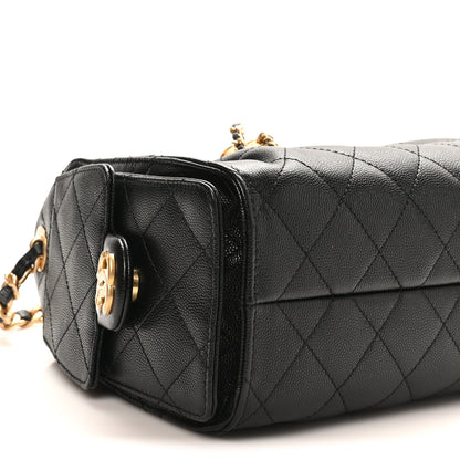 Chanel Caviar Quilted Mini Chanel 25 Handbag Black 9 of 11