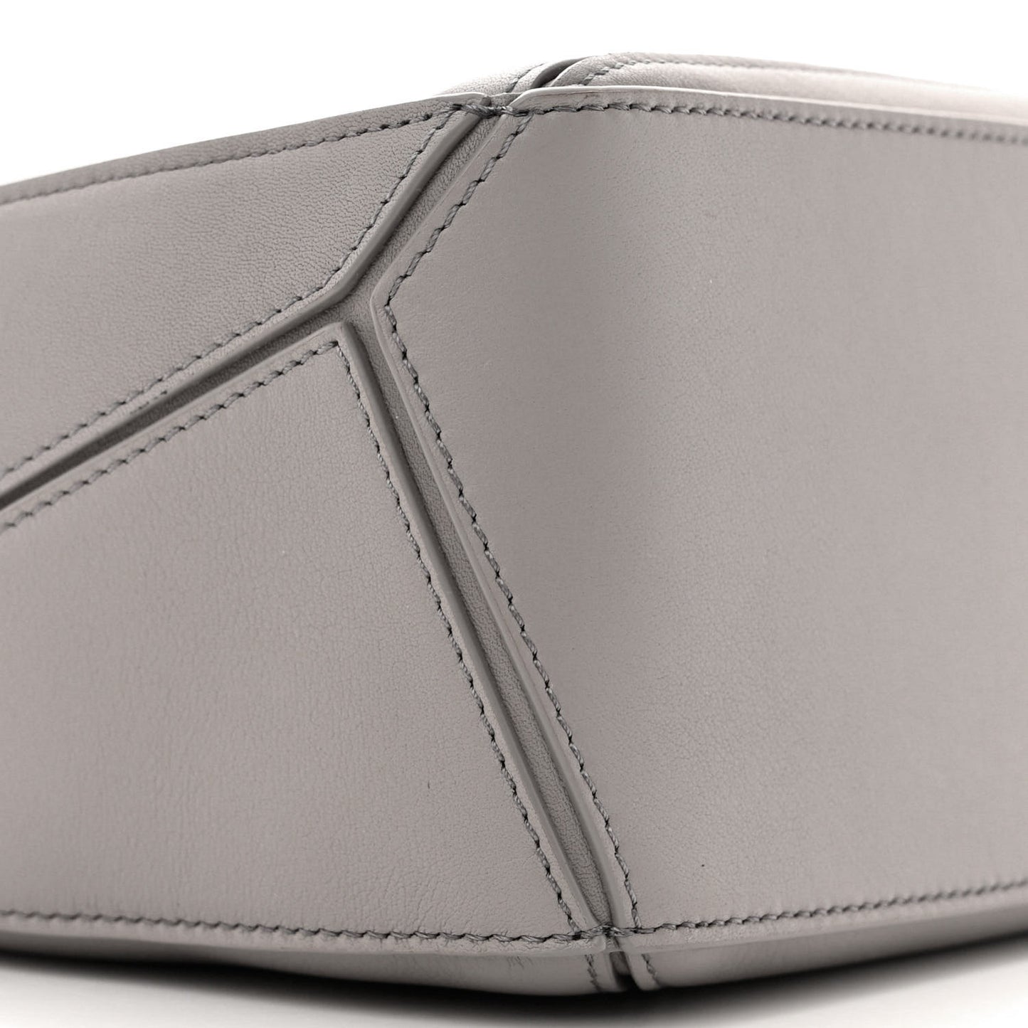 Soft Grained Calfskin Small Puzzle Bag Pearl Grey