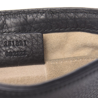 Gucci Pebbled Calfskin Small 1973 Chain Shoulder Bag Black 7 of 11