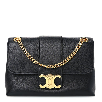 Celine Supple Calfskin Teen Victoire Black 1 of 10
