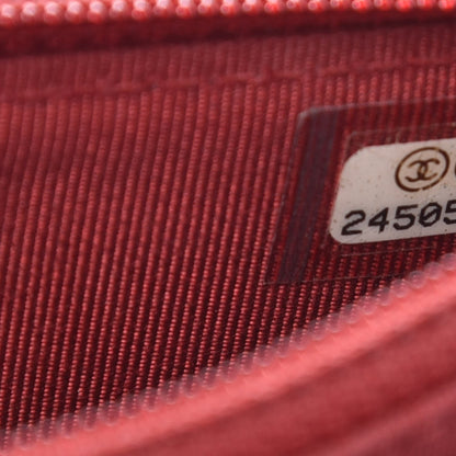 Chanel Caviar Quilted Square Wallet On Chain WOC Dark Red 6 of 10