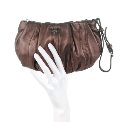 Prada Nappa Mordore Stripes Wristlet Antico 2 of 8