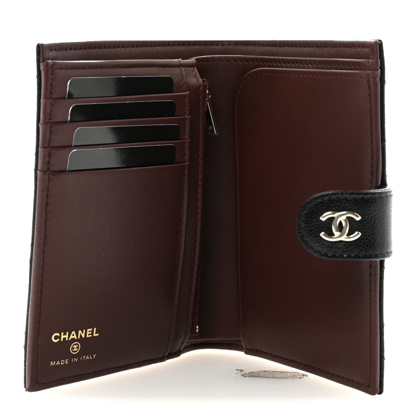 Caviar Quilted Passport Holder Black
