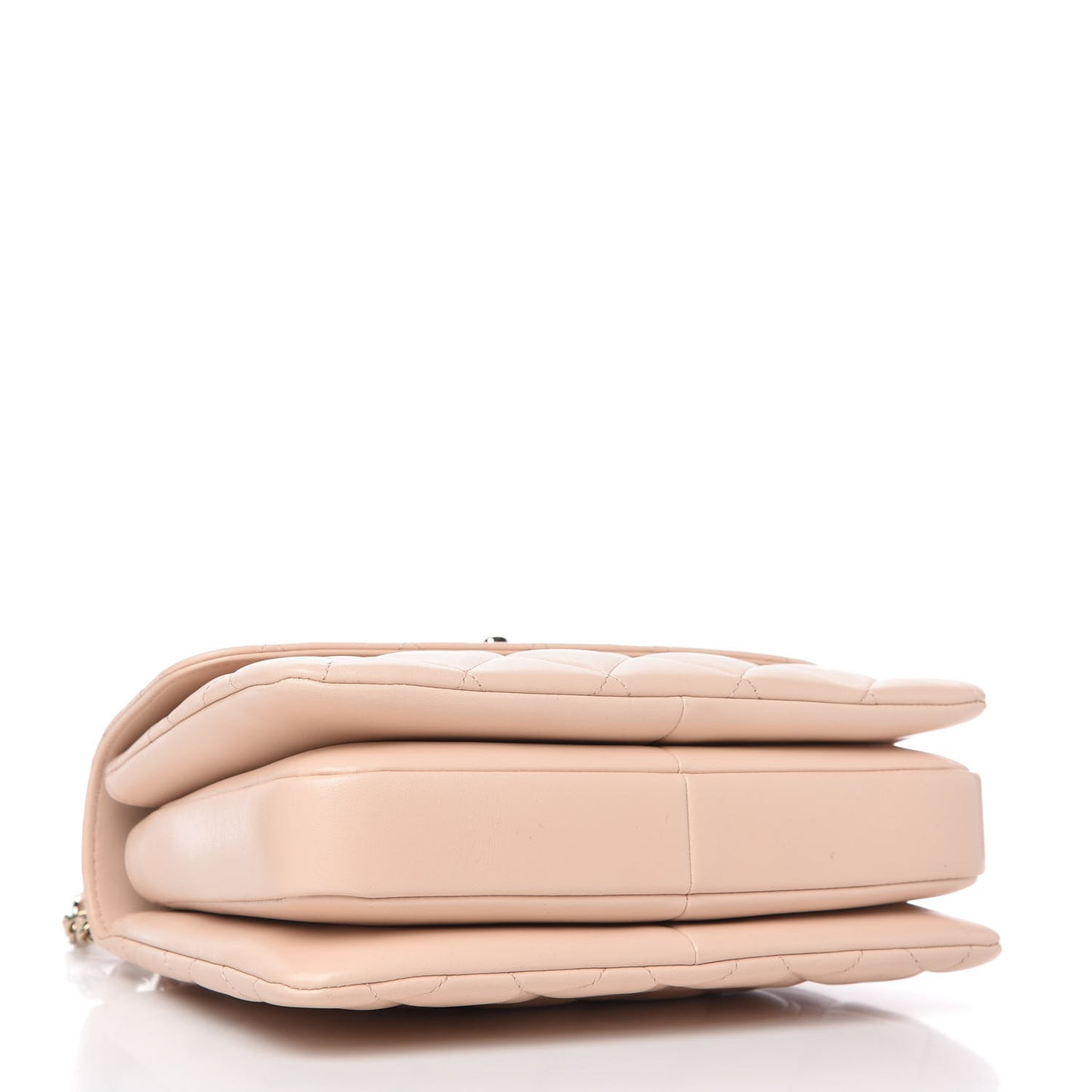 Lambskin Quilted Small Trendy CC Dual Handle Flap Bag Beige