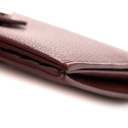 Saint Laurent Grained Calfskin Sac De Jour Compact Wallet Rouge Legion 11 of 12