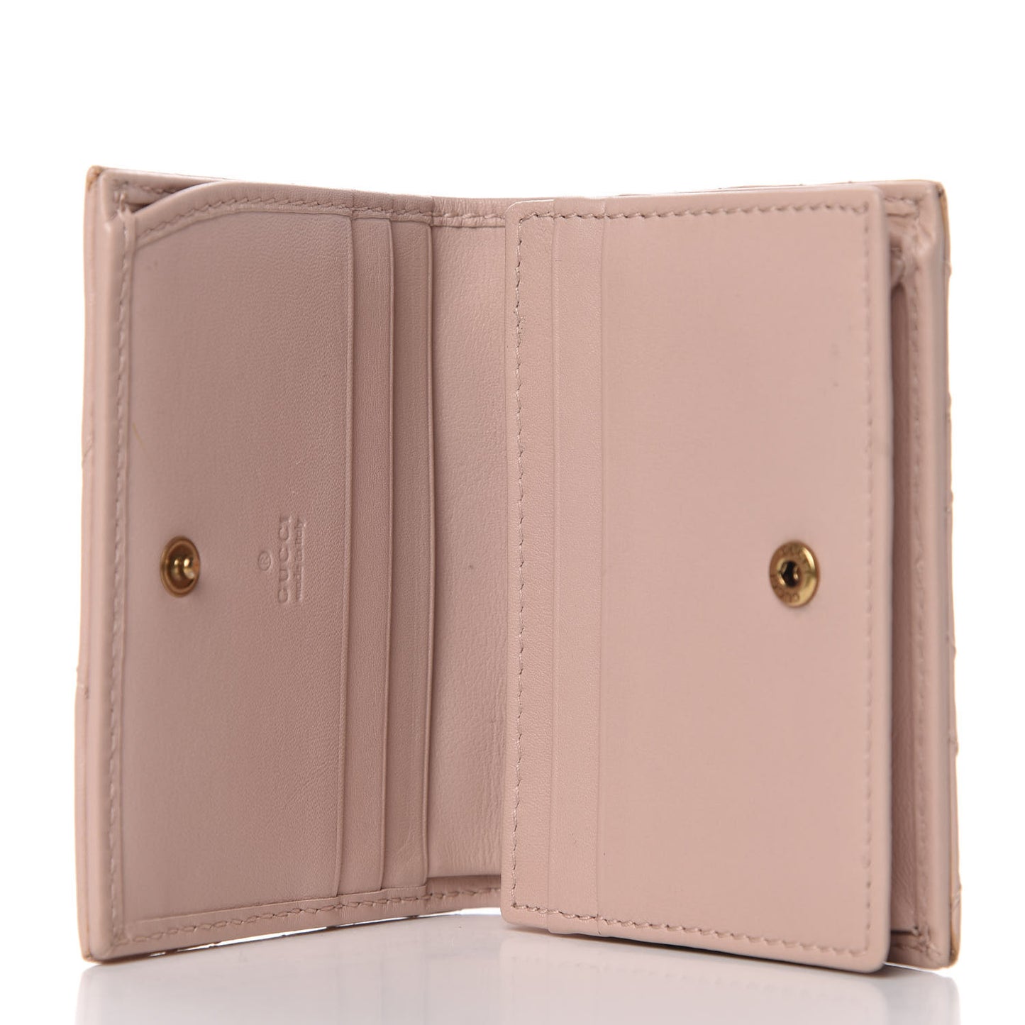 Calfskin Matelasse GG Marmont Card Case Wallet Perfect Pink