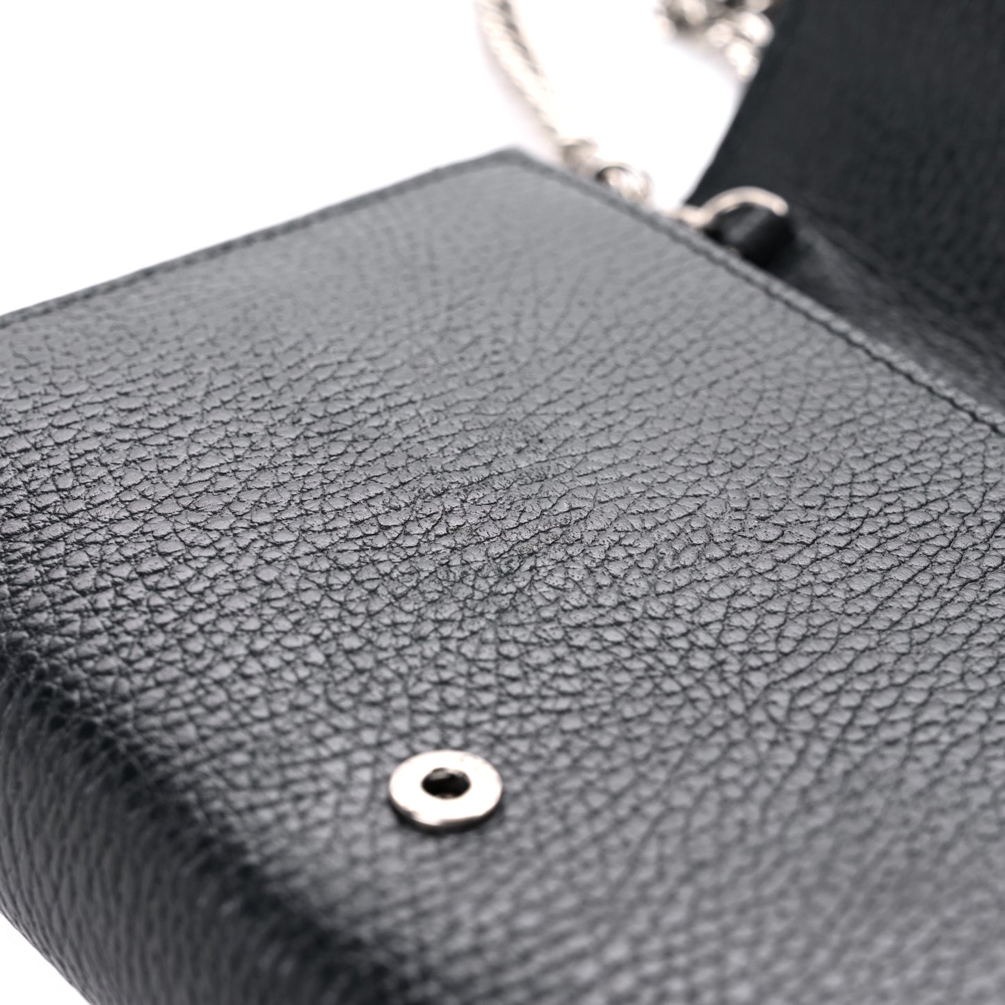 Calfskin Mini Dionysus Chain Wallet Black