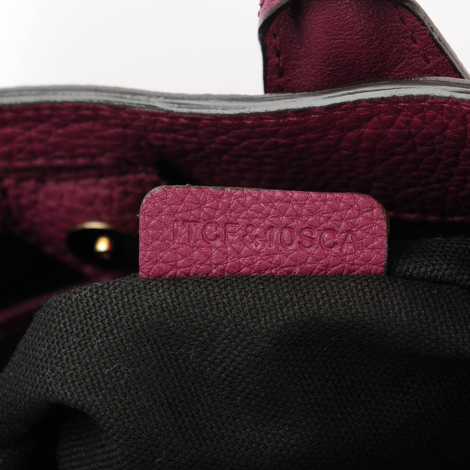 Burberry Grainy Calfskin House Check Small Banner Tote Elderberry 8 of 8
