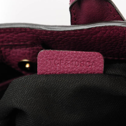 Burberry Grainy Calfskin House Check Small Banner Tote Elderberry 8 of 8