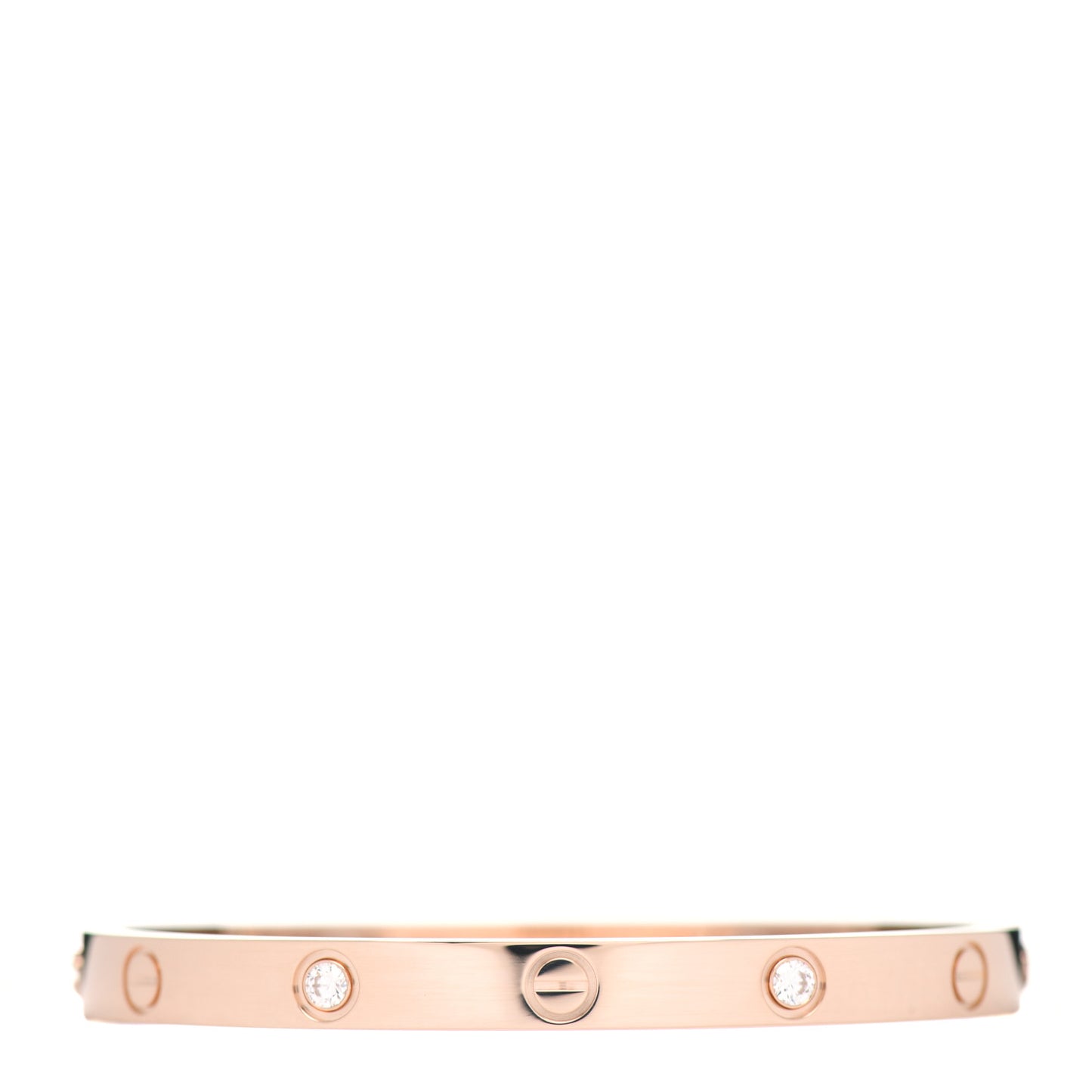 18K Pink Gold 4 Diamond LOVE Bracelet 17
