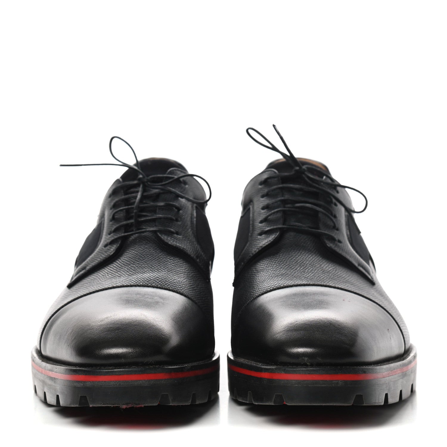 Christian Louboutin Smooth Textured Calfskin Mika Sky Mens Flats 46 Black 2 of 9