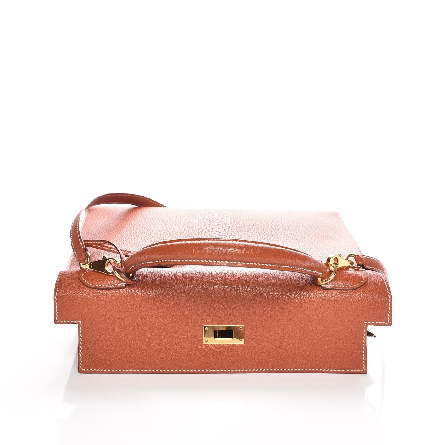 Hermes Chevre De Coromandel Kelly Sellier 32 Brique 22 of 31