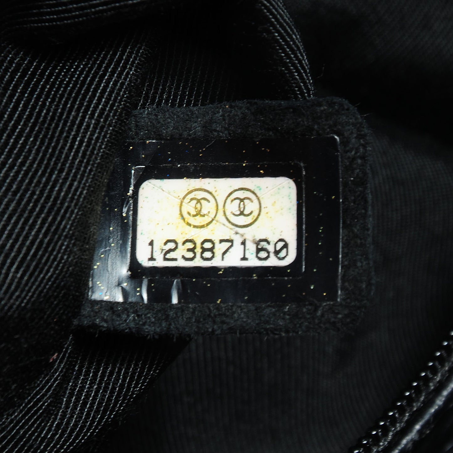 Metallic Aged Calfskin Quilted Medium Reissue Camera Case Black