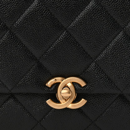 Chanel Shiny Caviar Quilted Small Chain Melody Flap Black 8 of 11