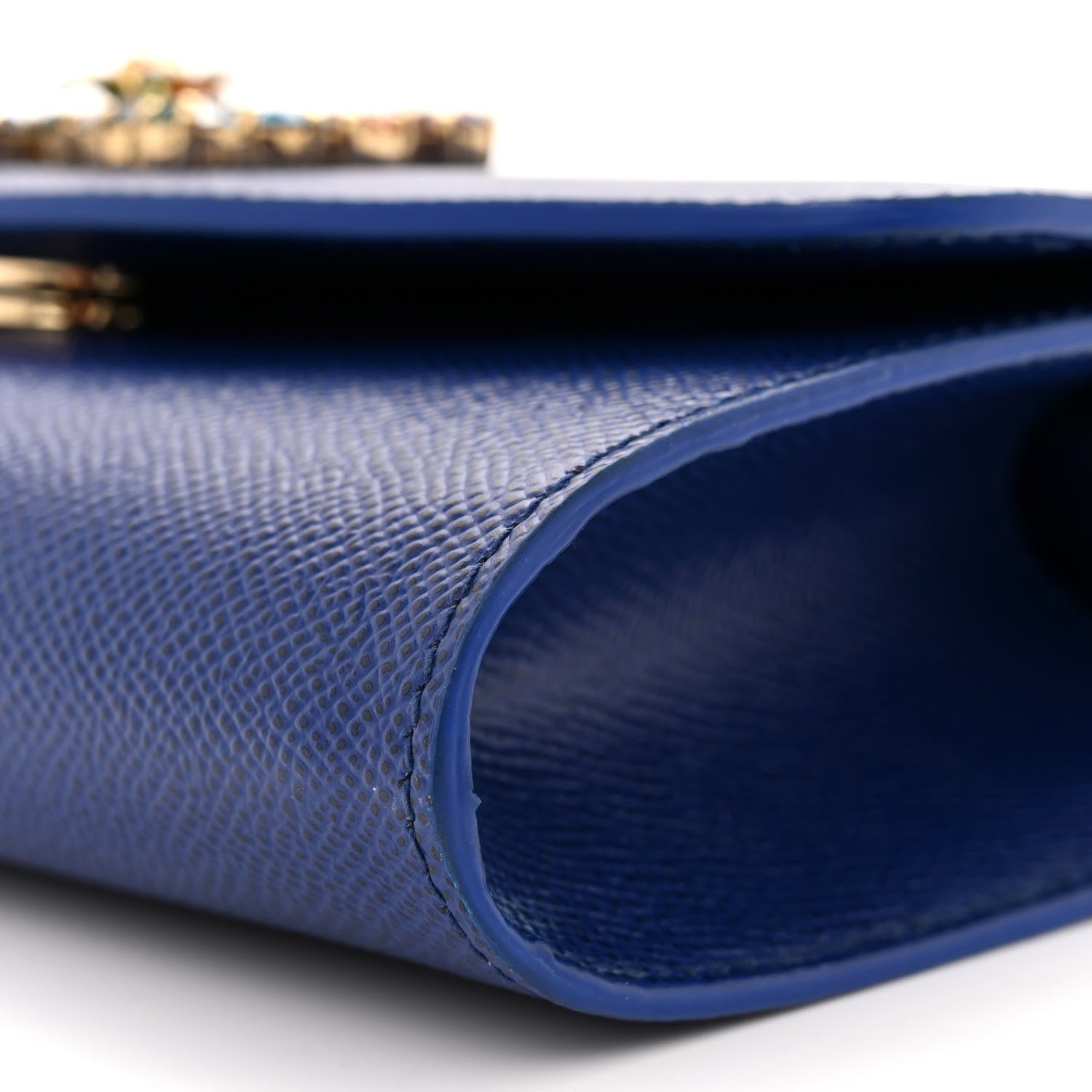 Dolce & Gabbana Dauphine Crystal Wallet On Chain Blue 9 of 9