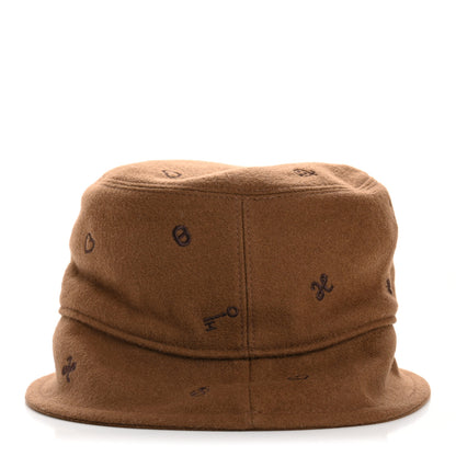 Hermes Cashmere Debbie Charms Bucket Hat 56 Brown 6 of 8