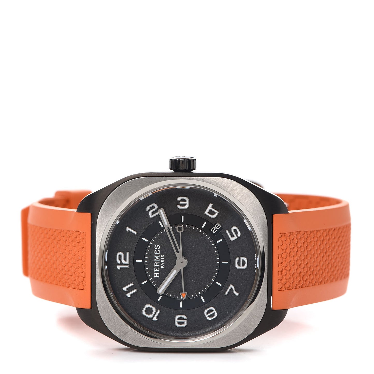 DLC Coated Titanium Rubber 39mm H08 Automatic Watch Orange