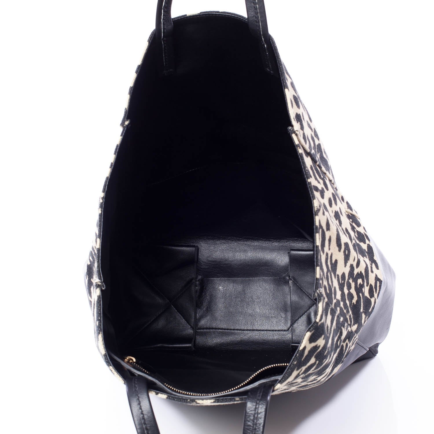 Celine Lambskin Jute Leopard Bi-Cabas 9 of 10