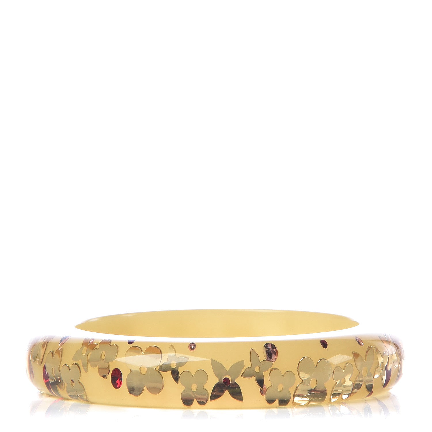 Louis Vuitton Resin Swarovski Medium Inclusion Bracelet PM Nacre 1 of 4