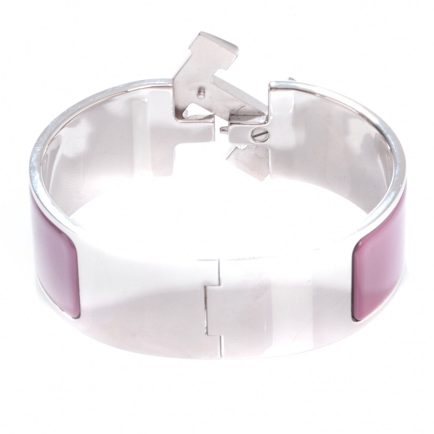 Enamel Clic Clac H Bracelet Wide PM Purple
