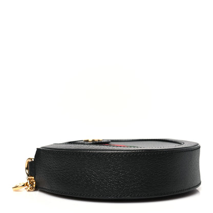 Gucci Grained Calfskin Web Mini Ophidia Round Shoulder Bag Black 4 of 10