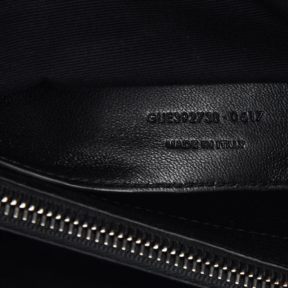 Saint Laurent Sheepskin Matelasse Chevron Monogram Large College Satchel Black 8 of 9