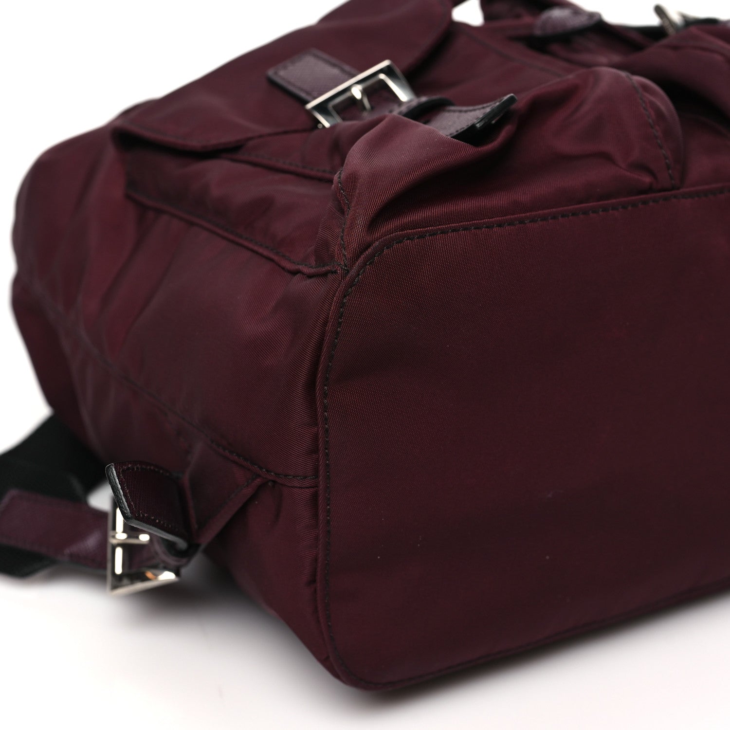 Prada Nylon Vela Small Backpack Bordeaux Black 9 of 10