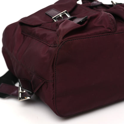 Prada Nylon Vela Small Backpack Bordeaux Black 9 of 10