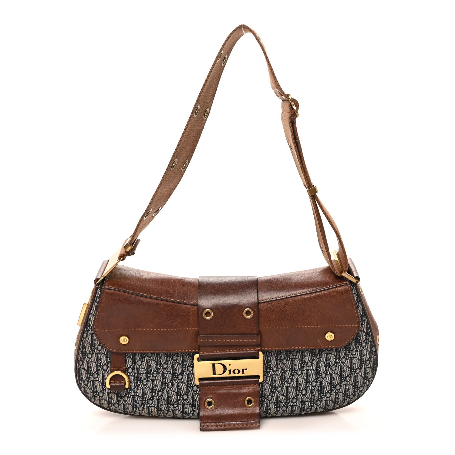 Christian Dior Monogram Calfskin Street Chic Columbus Ave Bag Brown 1 of 10