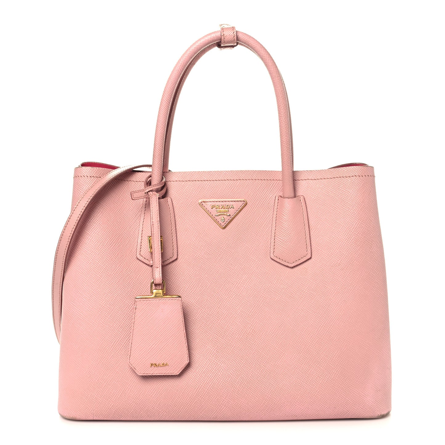 Saffiano Cuir Medium Double Bag Pesco