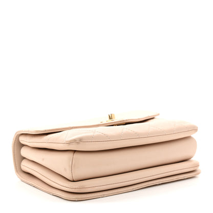 Chanel Lambskin Quilted Small Trendy Spirit Top Handle Bag Beige 4 of 12