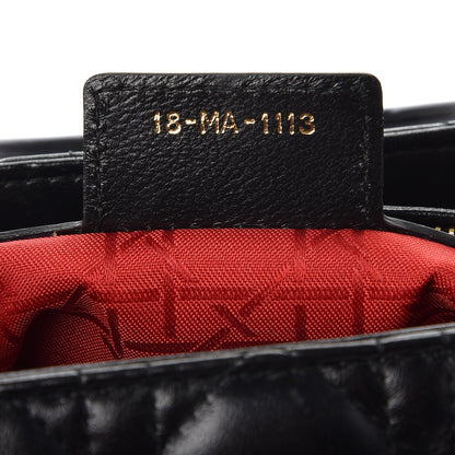 Christian Dior Lambskin Cannage Medium Lady Dior Black 7 of 10