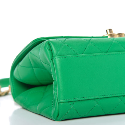 Chanel Lambskin Quilted La Parisienne Top Handle Flap Green 6 of 11